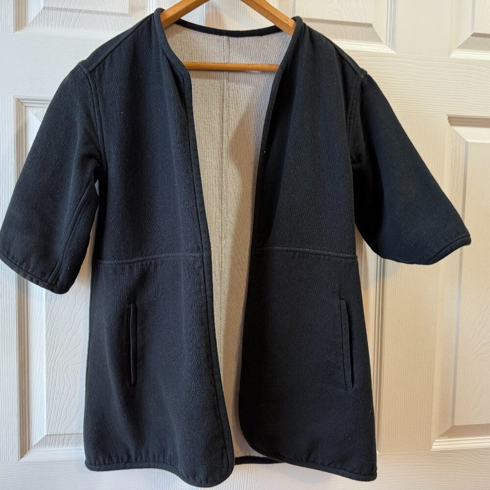 Women's Reversible (Black & Grey) Open-front Jacket